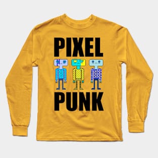 Pixel Punk Robots Long Sleeve T-Shirt